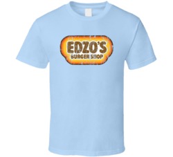 Edzo's Burger Shop Retro Restaurant Cool Worn Look T Shirt