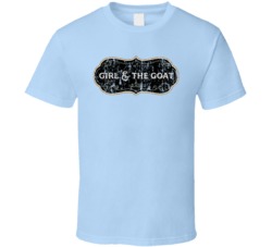 Girl and The Goat Retro Restaurant Cool Worn Look T Shirt
