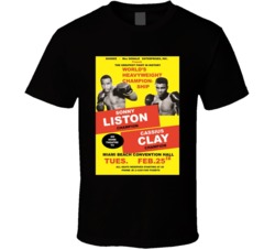Sonny Liston vs Cassius Clay Boxing Lover Legends Fight Cool Fan T Shi