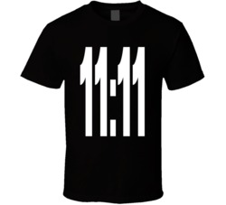 1111 Make A Wish Time Clock Cool Black T Shirt