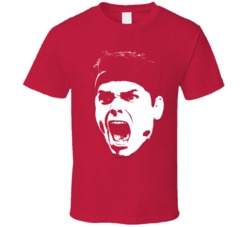 Milos Raonic Professional Tennis Player Big head Canadian red T Shirt