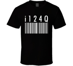 Funny i124Q Cool Barcode  T Shirt