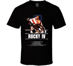 ROCKY 4 Retro Classic Movie Poster  T Shirt