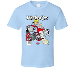 PaperBoyRetro Nintendo Classic Video Game Box Cover  T Shirt