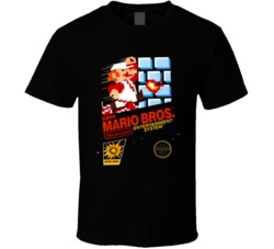 Super Mario Bros Nintendo Classic Video Game Box Cover T Shirt