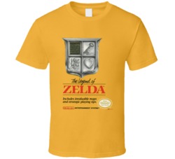 The Legend of Zelda Nintendo Classic Video Game Box Cover T Shirt