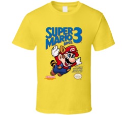 Super Mario 3 Nintendo Classic Video Game Box Cover T Shirt