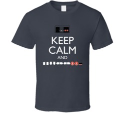 Keep Calm Nintendo Classic Cheat Code Contra Retro Video Game T Shirt