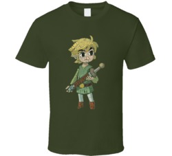 Nintendo Classic Link Legend of Zelda Text Cool Video Game T Shirt