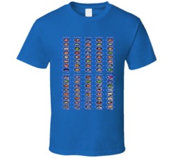 Nintendo Classic Character Mega Man All Bosses Cool Video Game T Shirt