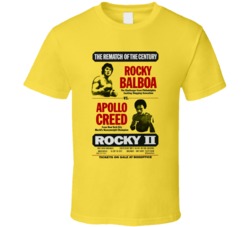 Classic Movie Rocky 2 Parody Fight Poster Cool 70s Movie Poster T Shir