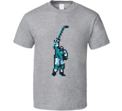 Retro Video Game Blades of Steel Goal Celebration Character Cool  T Sh