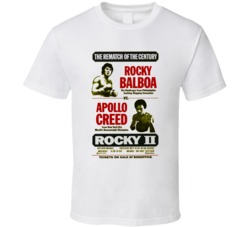 Classic Movie Rocky 2 Parody Fight Poster Cool 70s Movie Poster White 