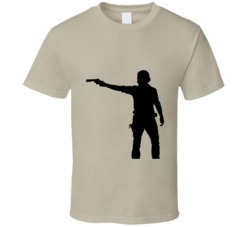 The Walking Dead Cool Rick Grimes Silhoeutte Tv Show  T Shirt
