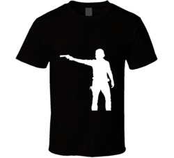 The Walking Dead Cool Rick Grimes Silhoeutte Tv Show  T Shirt
