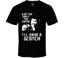 Retro Jason King Peter Wyngarde Cool Ill have Scotch Funny  T Shirt