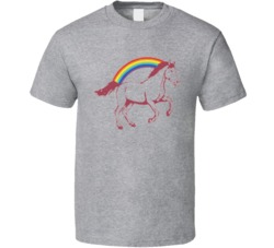 Logan Movie Laura Kinney Horse Rainbow Cool Movie  T Shirt
