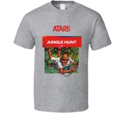 Classic Atari 2600 Jungle Hunt Box Cover Art Cool Video Game  T Shirt