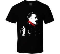 Cool The Walking Dead Negan Silhouette Red Scarf  T Shirt