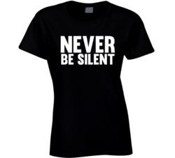 Cool Feminist Never Be Silent Woman Power Statement  T Shirt