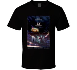 ET The Extra Terrestrial Vintage 80's Movie Poster Cool Fan T Shi