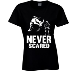Cool Fearless Girl Independent Woman NEVER SCARED  T Shirt