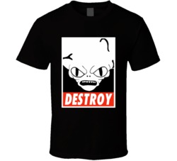Futurama Morbo DESTORY Obey Parody T Shirt