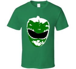 Cool Green Ranger Silhouette BIG Head TV Movie  T Shirt