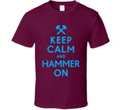 West Ham United Keep Calm Parody Hammers Soccer  T Shirt