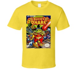 Cool Bucky O'Hare Nintendo Video Game Box Art T Shirt