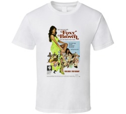 Cool Foxy Brown Pam Grier Blaxploitation Movie Poster T Shirt