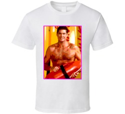 Funny Baywatch David Hasselhoff MITCH Cool 90's TV Show  T Shirt