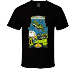 Cool Classic Arcade Galaxian Cabinet Art Video Game T Shirt