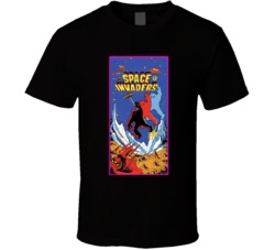 Cool Classic Arcade Space Invaders Cabinet Art Video Game T Shirt