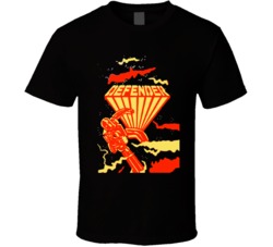 Cool Classic Arcade Defenders Cabinet Art Video Game T Shirt