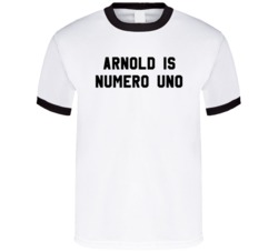 Cool Arnold Is Numero Uno Pumping Iron Movie Replica  T Shirt