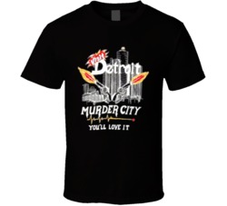 Cool Funny Visit Detroit Murder City You'll Love it 80's  T 