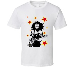 Cool Marc Bolan Music Guitar Rock Rex 70S Guitar And Stars T Shirt