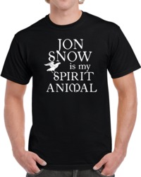 Cool Game of Thrones Jon Snow is My Spirit Animal TV Show T Shirt