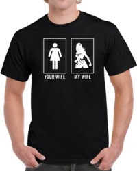Cool Your Wife vs My Wife Wonder Woman Parody T Shirt