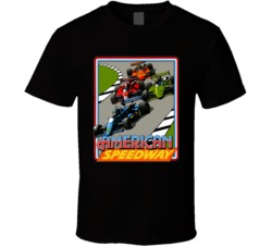 Cool Retro American Speedway Arcade Art Video Game  T Shirt