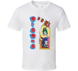 Cool Dig Dug Arcade Cabinet Art Video Game T Shirt