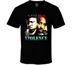 Cool Stop The Violence Retro PAC BiG Hip HOP  T Shirt