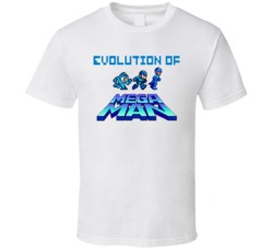 Cool Classic Nintendo Game Mega Man Evolution Video Game T Shirt