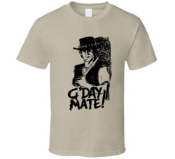 Cool Vintage 80s Crocodile Dundee G'Day Mate Australia Movie T Sh