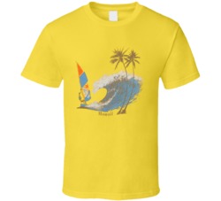 Cool Retro 80's Hawaii Travel T Shirt
