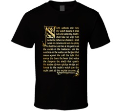 Cool Game of Thrones The Nights Watch Oath TV Show T Shirt
