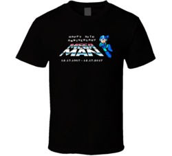 Cool Classic Video Game Mega Man 30th Anniversary Video Game  T Shirt