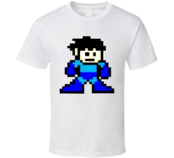 Cool Classic Nintendo Game Megaman No Helmet Video Game T Shirt