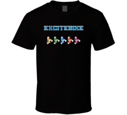 Cool Classic 90's Excite Bike NES Video Game T Shirt
